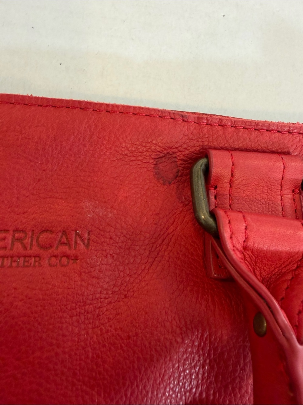 American Leather Co Jamestown Tote in Cherry - Picture 15 of 16